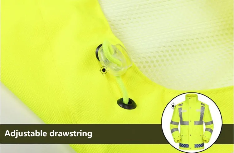Hi vis плащ-дождевик EN471 Водонепроницаемый защитный светоотражающий жилет непромокаемые штаны непромокаемая куртка