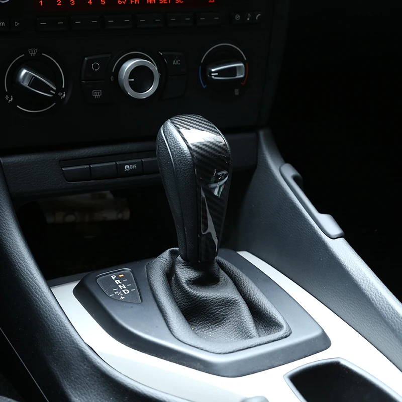 For E48 E61E64 E65 E85 E86 E83 E53 E81 E82 E87 E90 E91 E92 E93 F01 Carbon Fiber ABS Car Gear Shift Head Cover Trim | Автомобили и