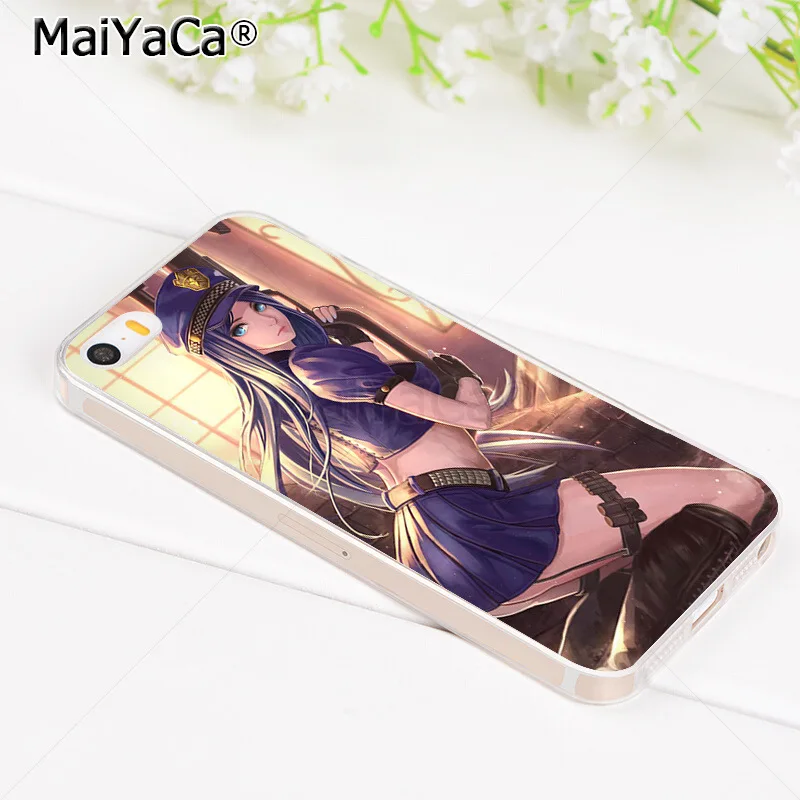 Чехол для телефона MaiYaCa Caitlyn League of Legends милый чехол iPhone 8 8plus 7 7plus 6 6S X 5 5S SE 11pro max |