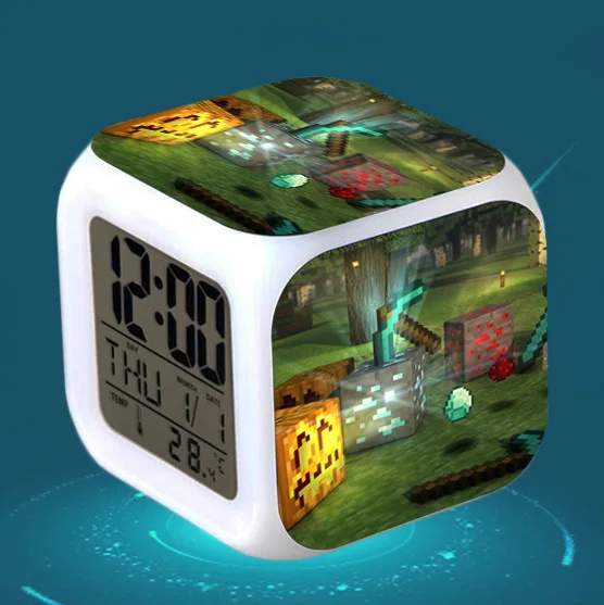 13 Мультяшный детский будильник reloj despertador TNT цифровые часы красочные светящиеся wekker настольные светодиодный светильник wake up Reveil - Цвет: 13