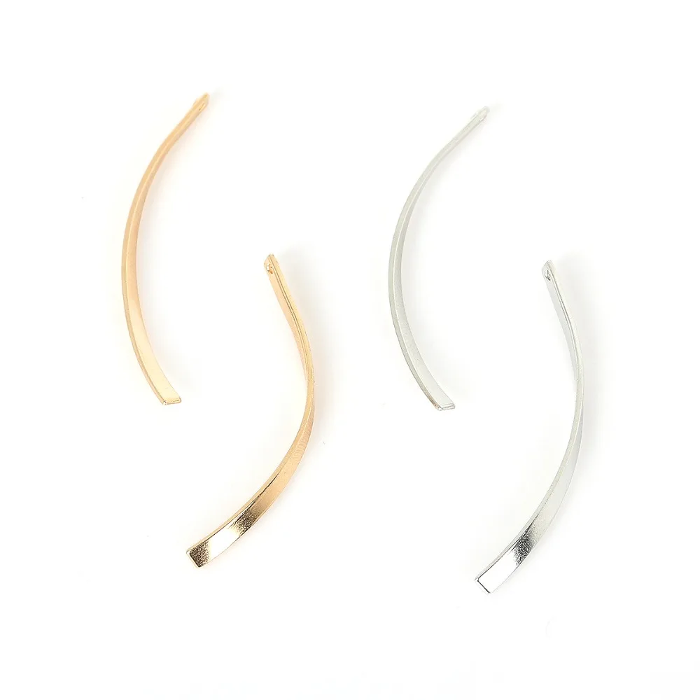 Новинка около 6 шт. Медные Плоские металлические изгибающие подвески для сережек