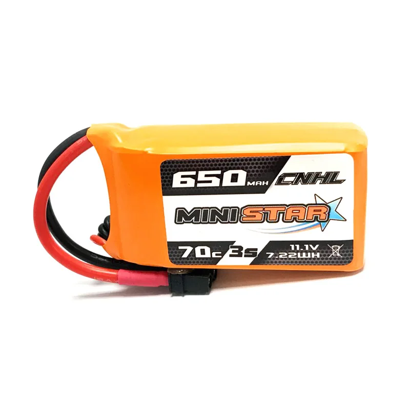3 шт CNHL MiniStar 650mAh 11,1 V 3S 70C Lipo батарея с XT30U вилкой