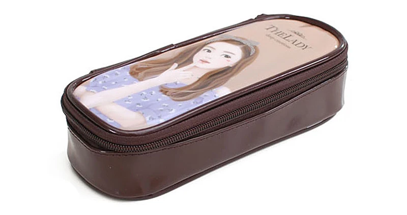 Сумки для макияжа с рисунком из мультфильма, милая сумочка-косметичка для девочек, женская маленькая сумочка с кистью, мини несессер, красивый чехол, профессиональный Органайзер