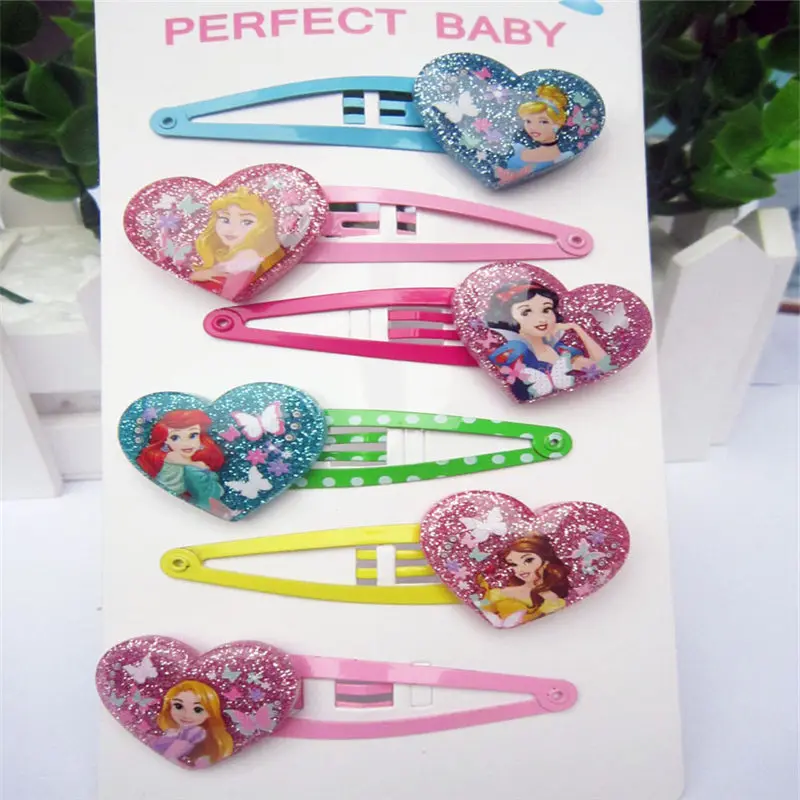 Серый 6 шт. disney мультфильм заколка для детей замороженная голова Эльзы веревка украшения для волос подарок кукла аксессуары Головные уборы косметическая игрушка - Цвет: Серый