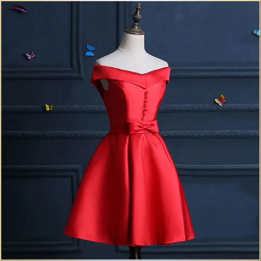 Женское вечернее платье NICEOOXIAO короткое без бретелек с вырезом лодочкой и