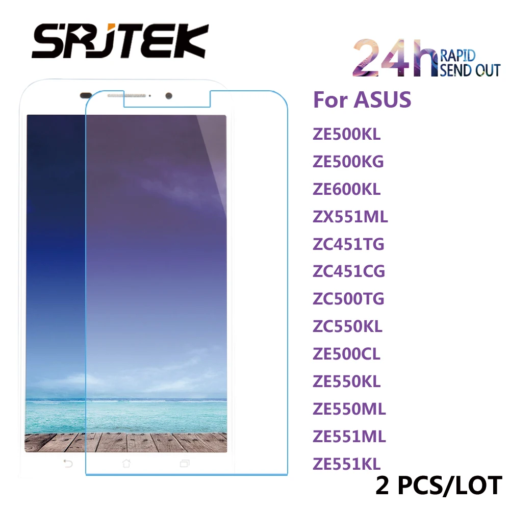 2 шт./лот защитное закаленное стекло для ASUS ZC451CG ZC451TG ZC500TG ZC550KL ZE600KL ZE500KL ZE550KL ZE550ML ZE551ML
