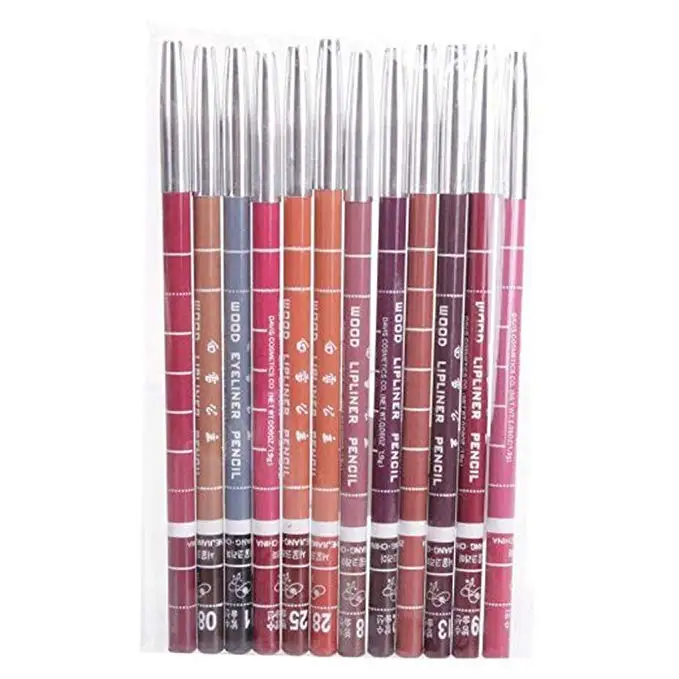 12 шт./компл. Профессиональный матовый карандаш для губ водостойкий долговечный