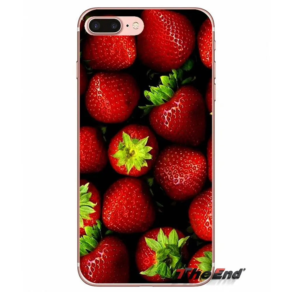 Мягкий чехол с рисунком клубники и фруктов для Samsung Galaxy S3 S4 S5 MINI S6 S7 edge S8 Plus Note 2 3 4 5