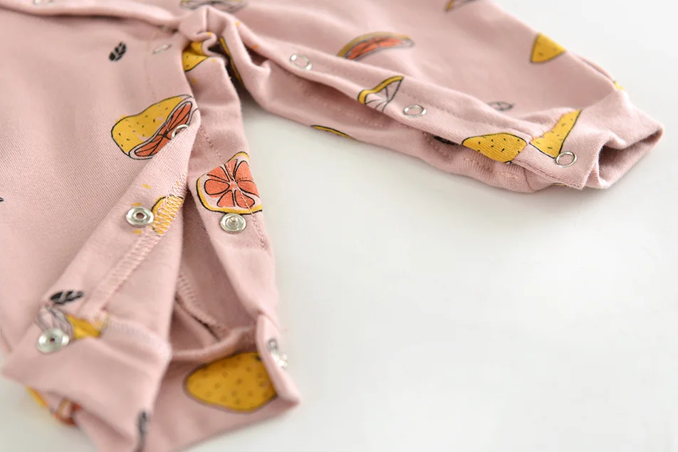 Fruit Hamburger Print Baby Rompers Cute Summer Spring Autumn Boys Girls Clothing Infant Ropa Children's Cartoon Jumpsuit | Детская