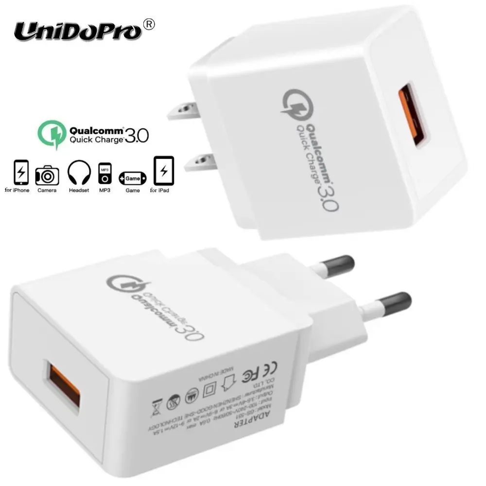Настенное зарядное устройство UNIDOPRO Quick Chargeur QC 3 0 US / EU для Infinix Zero 4 + Note 2 X600 X555 X556 X557