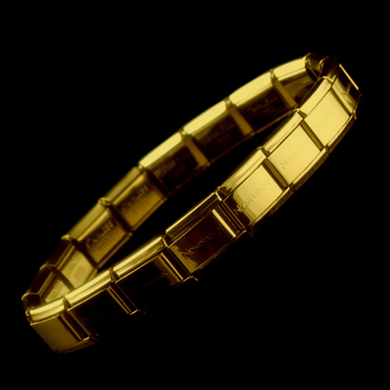 Браслеты с подвесками из нержавеющей стали для мужчин и женщин золотистый черный