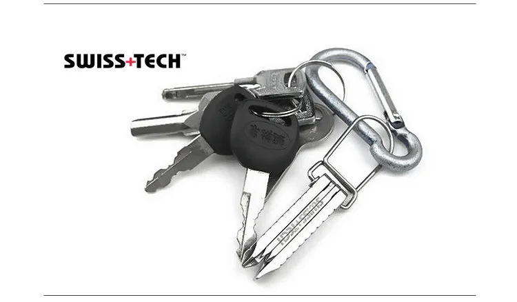 EDC Swiss+Tech 4-in-1 Steel Keychain Multitool Folding Phillips Screwdriver Outdoor Tools Camping Gear Kit Mini Fix Survival | Спорт и