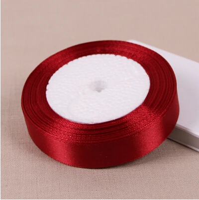 Free shipping (25 yards) Satin Ribbon Wedding Party Festive Decaration Christmas Gift Ribbons DIY Sewing Garment Accessories | Дом и сад