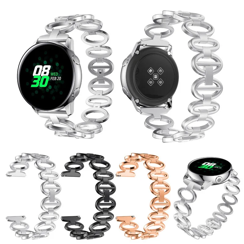 Новый горячий 20 мм ремешок для часов из нержавеющей стали сменный samsung Galaxy Watch Active