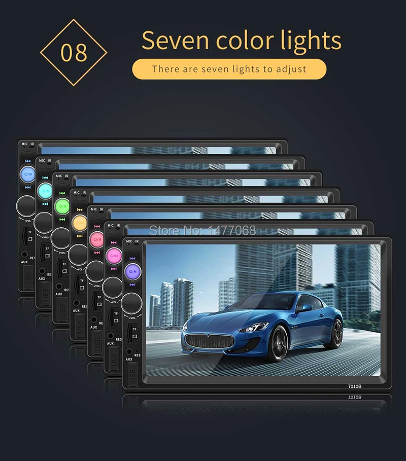 Автомагнитола 2 Din Авторадио MirrorLink Bluetooth " сенсорный экран стерео аудио видео Mp5 плеер USB SD SWC камера головное устройство 7010B