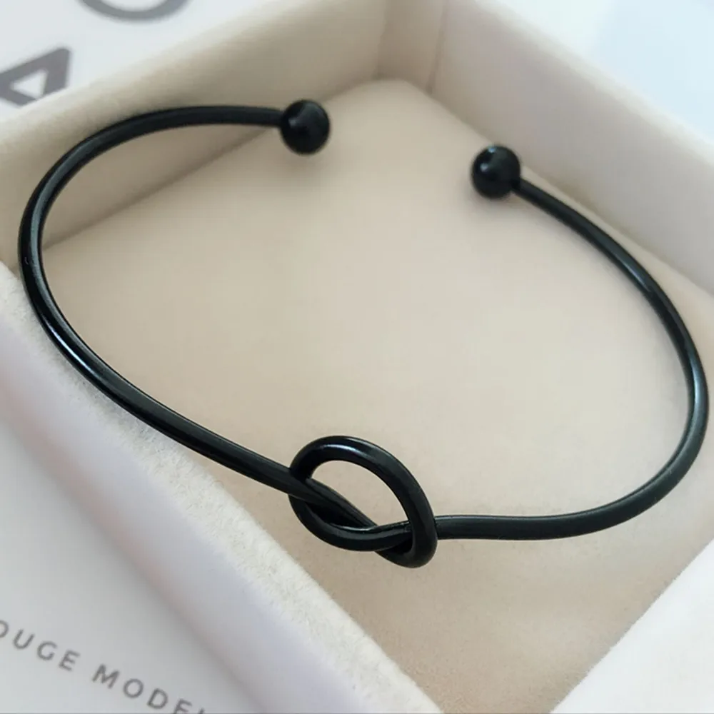 Новый дизайн стильный браслет с узлом модные женские простые браслеты на руку из