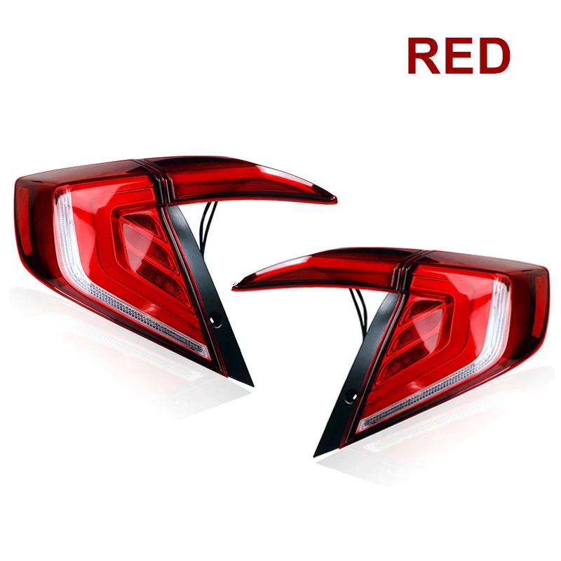 Red Shell Светодиодный задний фонарь для Honda Civic Sedan 10th Автомобильный задний фонарь светодиодный фонарь торможение Авто дневные ходовые огни авто тормоз - Цвет: Red Shell