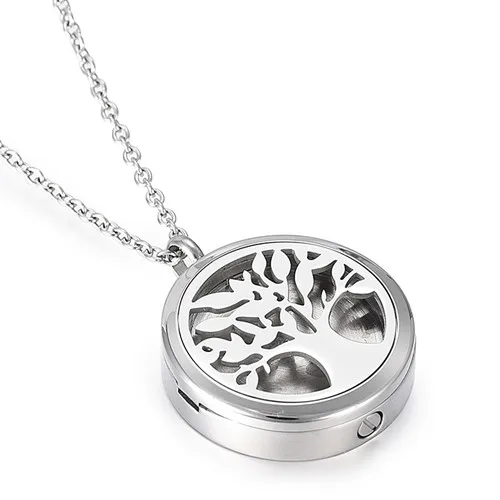 Necklace Funnel Pads Дерево жизни Выход Кондиционер духи медальон также кулон кремационной урны ожерелье для праха памятные ювелирные изделия для домашних животных/человека - Окраска металла: Necklace Funnel Pads