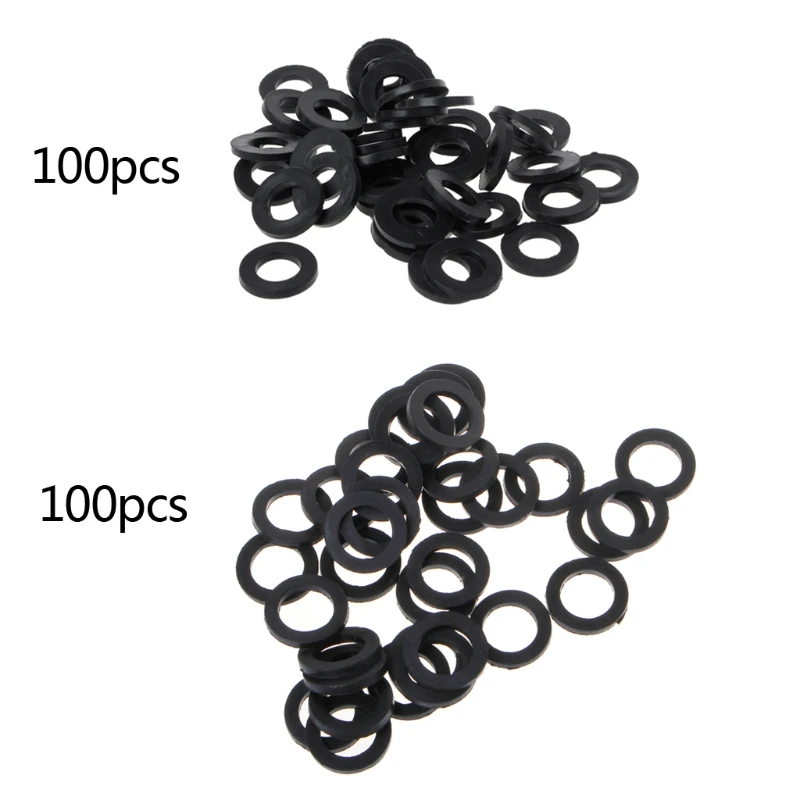 

New 100pcs Flat Rubber Seal O-Ring Hose Gasket Rubber Washer Lot for Faucet Grommet