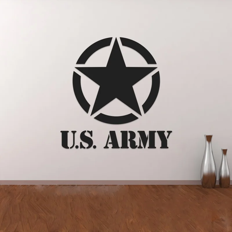 Армейская звезда настенные наклейки съемные для гостиной домашний декор