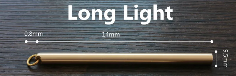 Long Light Ретро латунная золотая ручка, ручка из чистого металла, ручная тактическая ручка, медная подарочная ручка, для выживания на открытом воздухе, EDC, для кемпинга, стеклянный выключатель - Цвет: Long Light