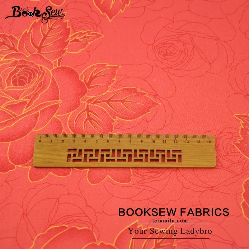 Booksew 100% хлопчатобумажная саржевая ткань с цветочным рисунком мягкая стеганая