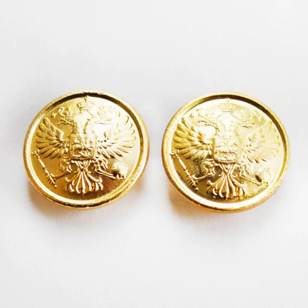 

Pair of Russian Military Imperial Double-Headed Eagle Metal Buttons 20 mm-50046