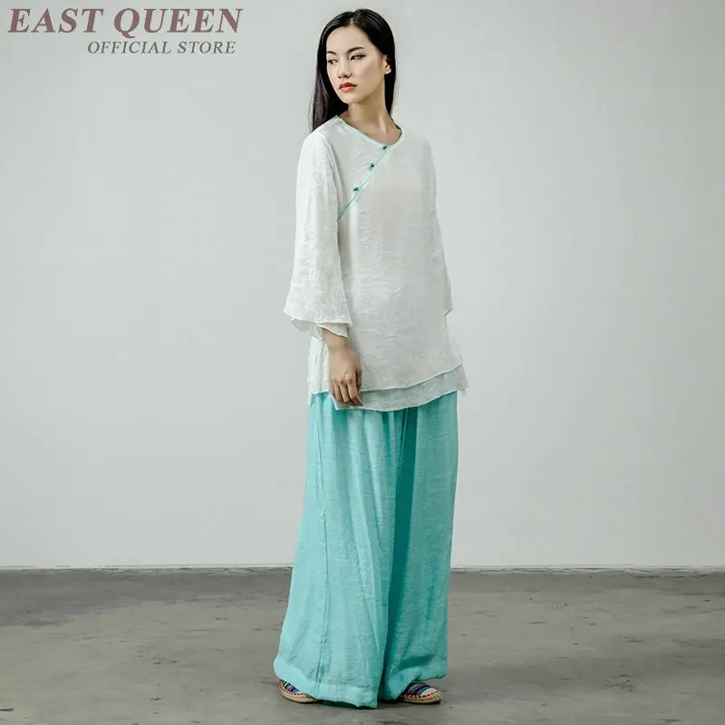 Женские комплекты из двух предметов 2019 льняная мешковатая традиционная