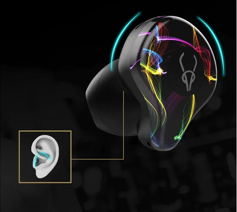 Профессиональные Близнецы мини 3D стерео звук Bluetooth наушники невидимые истинные Беспроводные водонепроницаемые спортивные наушники с внешним аккумулятором