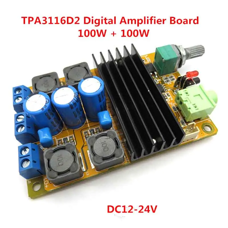 

KYYSLB 2*100w DC10-25vTPA3116D2 High Power Digital Power Amplifier Board Home Audio Amplifier with MCU Intelligent Soft Control