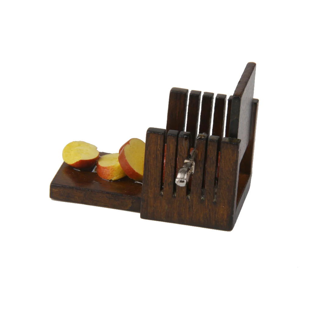 Новый горячий кукольный домик деревянная ломтерезка для хлеба весы 1:12 ломтик