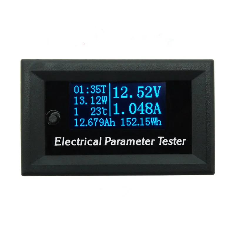 

OLED 7-in-1 Wattmeter Power Meter Swr Electrical Parameter Meter Voltage Current Time Power Energy Capacity Temperature Tester