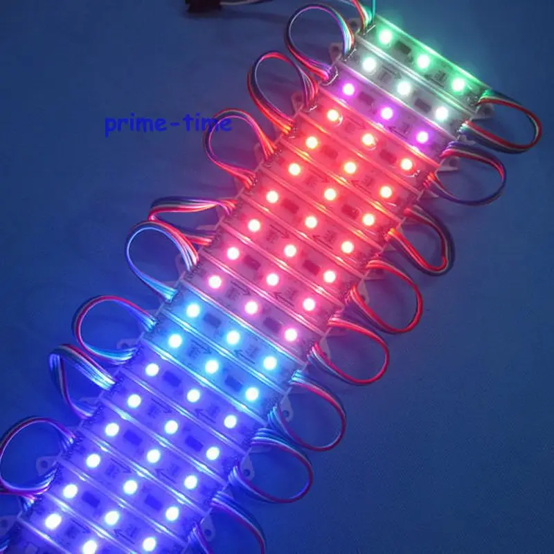 Модифицируемый пиксельный модуль WS2801 3 шт. SMD 5050 RGB водонепроницаемые лампы 12 В