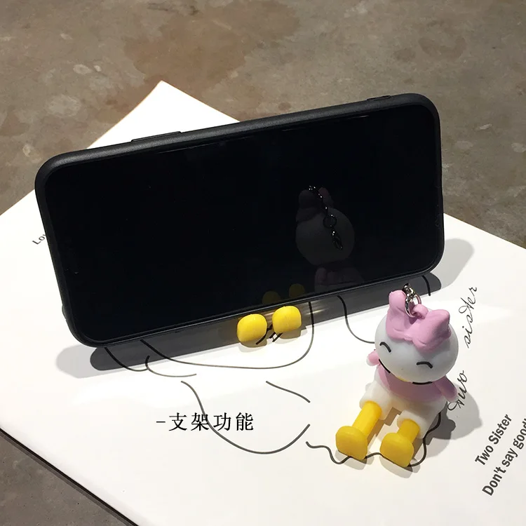 3D Симпатичные Дейзи «Дональд Дак» мягкий чехол игрушка подставка+ ремешок для samsung Galaxy S8 S9 плюс C9 C7 C5 J2PRO A5 A6 A7 A8
