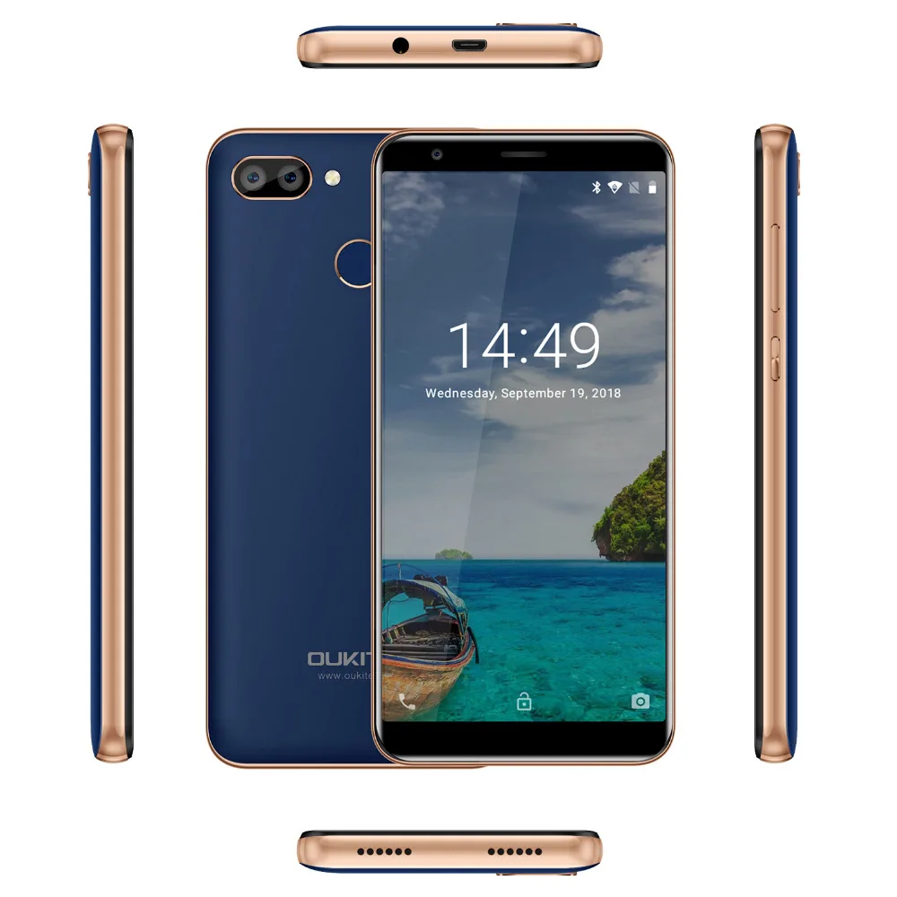 OUKITEL C11 Pro 4G Mobile Phone 5.5 inch 18:9 Display Android 8.1 Quad Core 3G RAM 16G ROM 3400mAh 8.0MP Smartphone | Мобильные