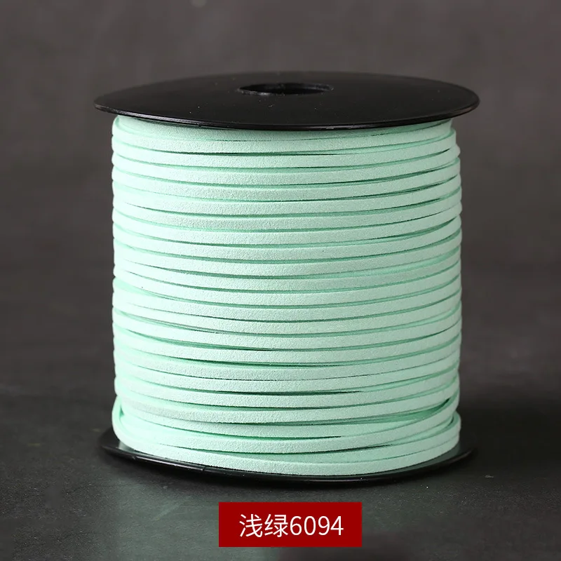 Плоская веревка из искусственной замши бархата кожи шнур черная белая