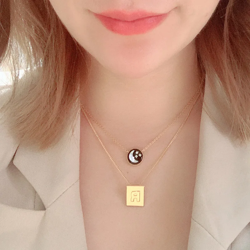 Модное украшенное золотом колье Celin с 26 буквами подарок на день Святого Валентина