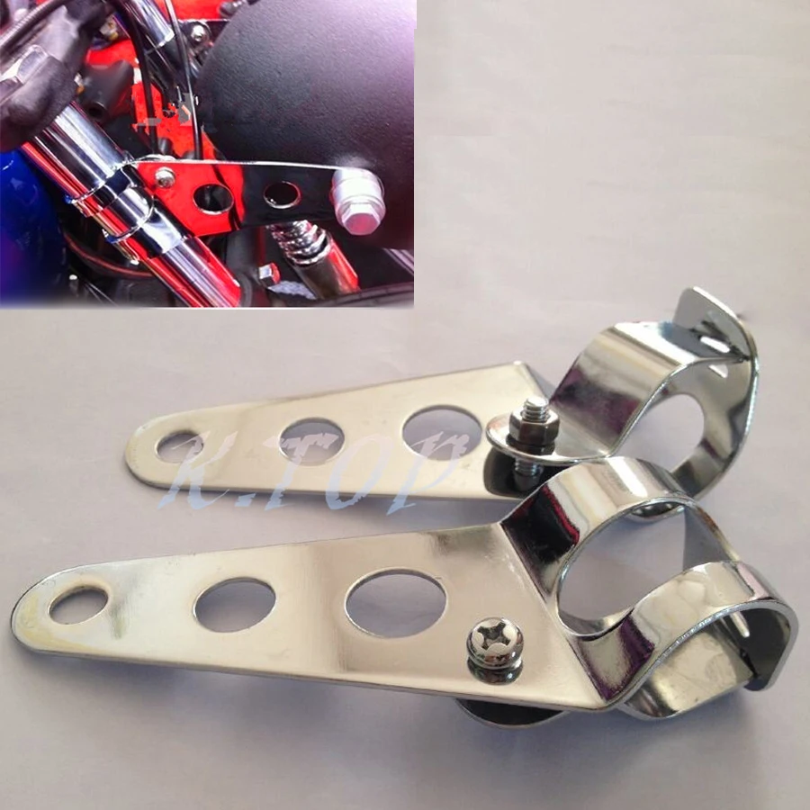 Универсальный хромированный Кронштейн для передней фары мотоцикла в уличном