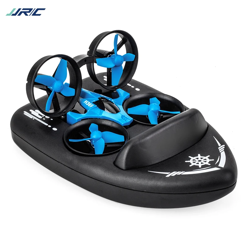 Новинка JJRC H36F 3 в 1 Радиоуправляемый Дрон Квадрокоптер автомобиль ховеркрафт