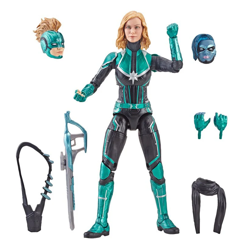 Marvel Avengers Endgame Legends серии капитан Марвел голова может быть изменена ПВХ фигурка