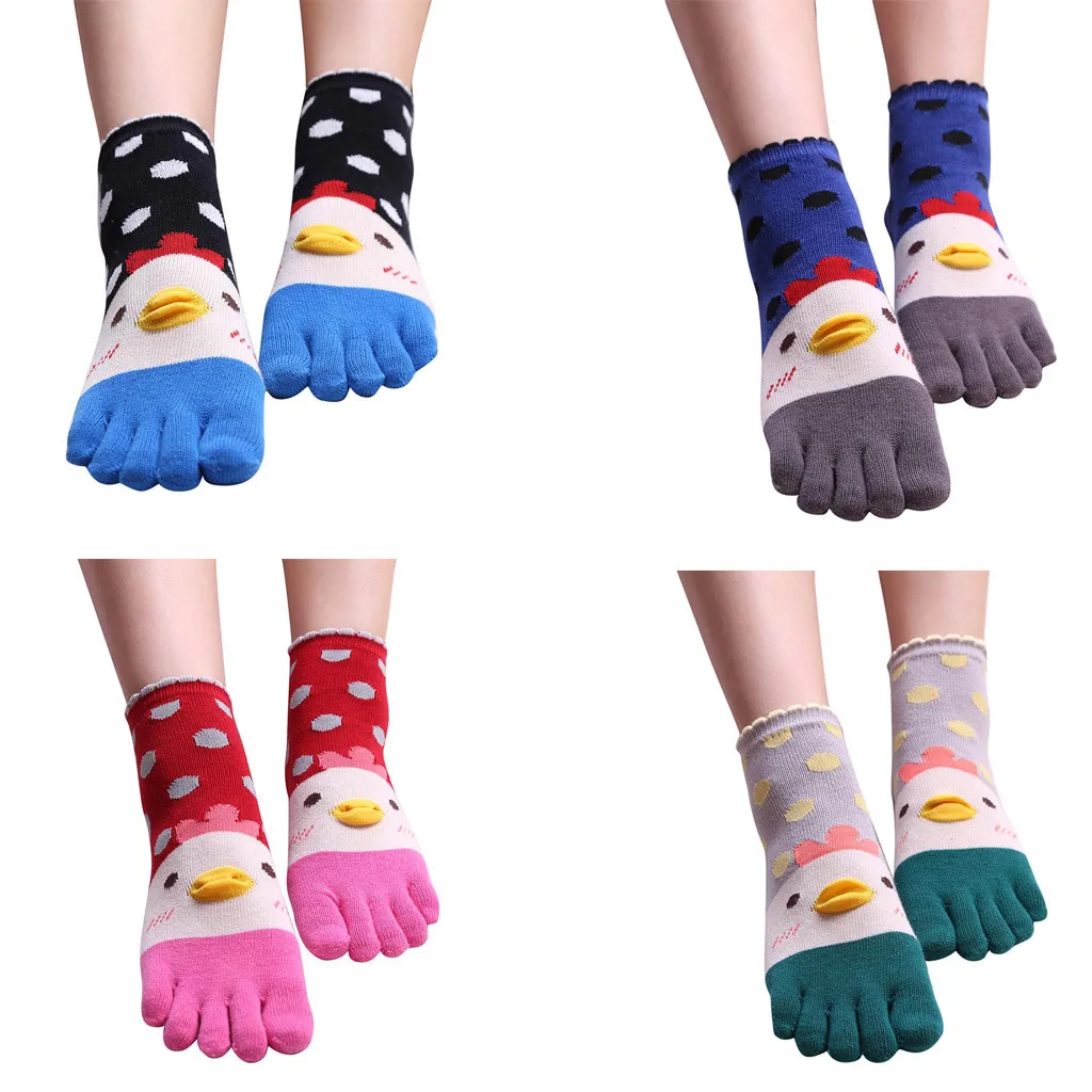 Зимние теплые носки удобные женские и мужские милые забавные с пятью