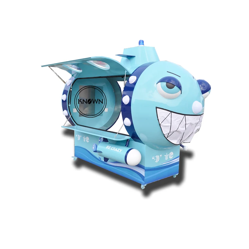 

4.1m Submarine Style Food Cart Street Food Cart Food Car Charging Kiosk For Sale