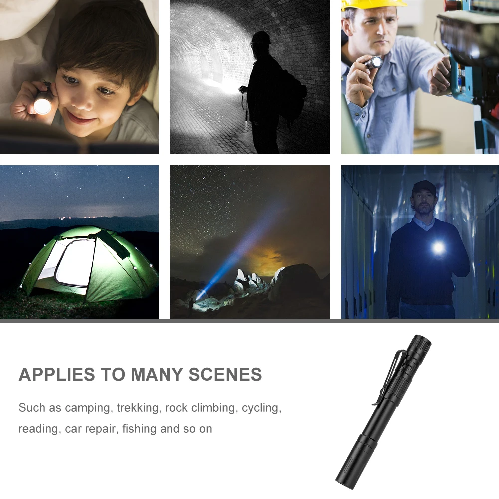 

2 Model White/Warm White 2000LM Mini portable Small penholder Led Flashlight Night Walking lighting Car Maintenance work Torch