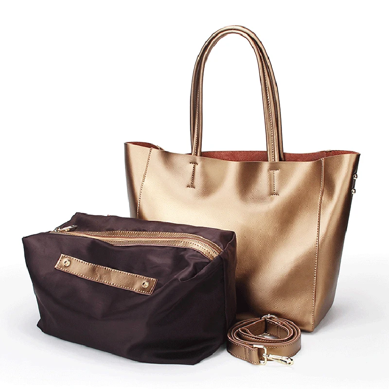 2019 new leather handbags simple fashion large capacity mother bag shoulder female cowhide | Багаж и сумки