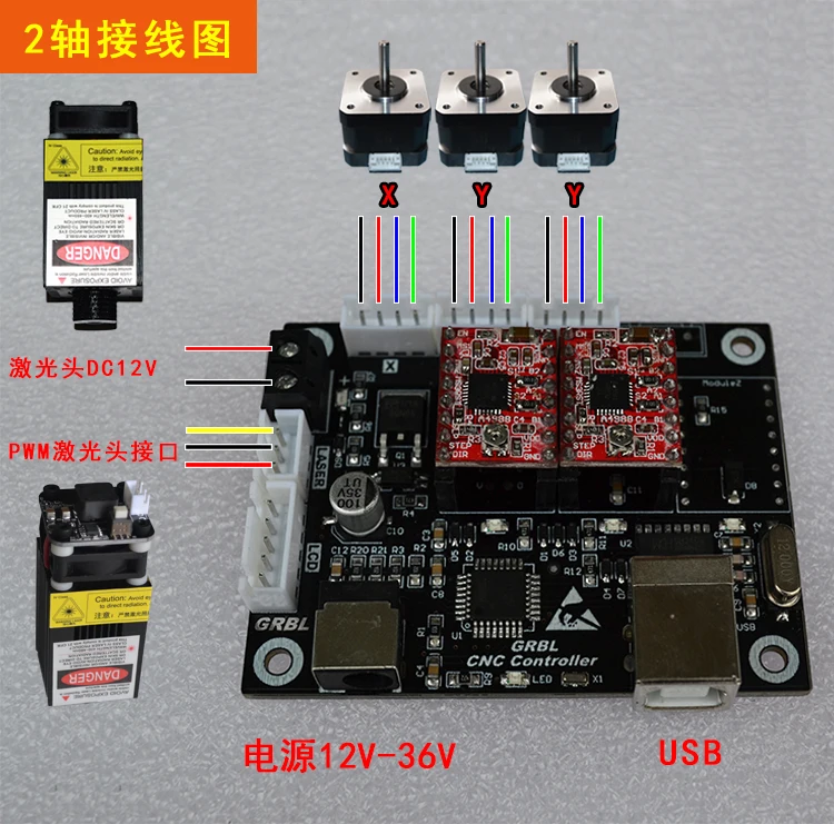 GRBL контроллер с ЧПУ материнская плата grbl лазерный DIY USB порт шаговый двигатель