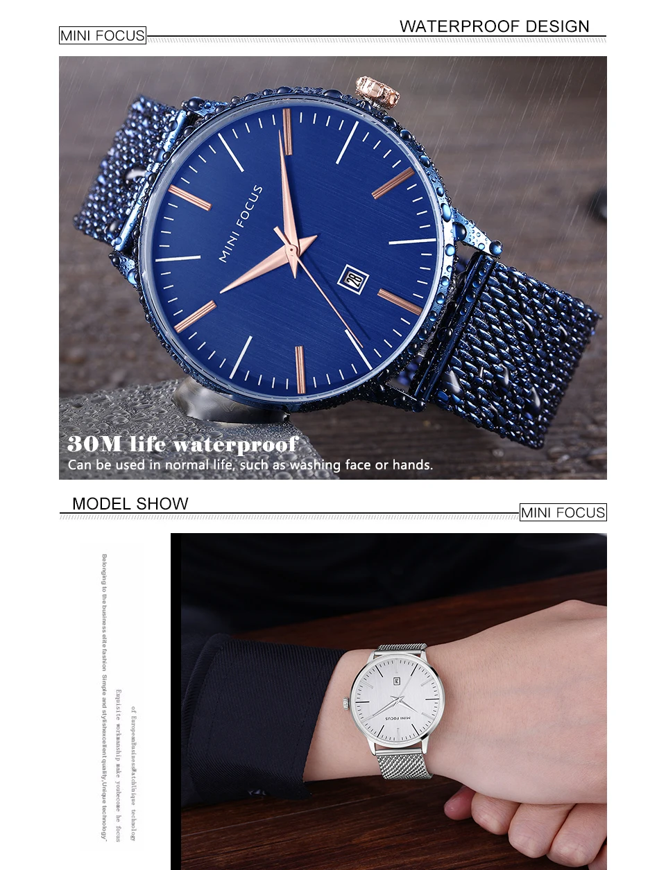 Мини фокус Топ бренд Роскошные модные повседневные часы Мужские кварцевые