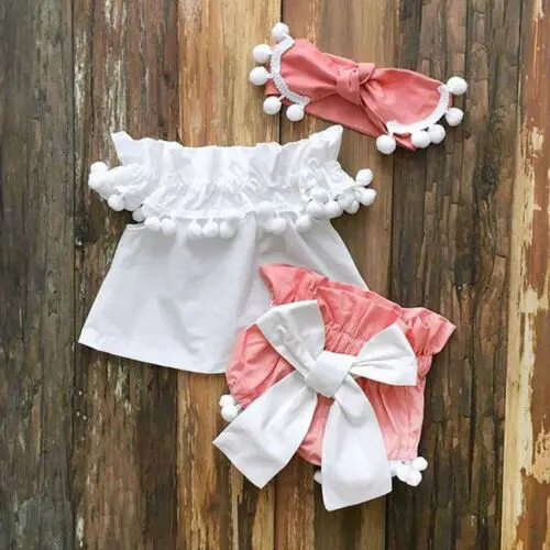 3 шт./комплект футболка с бахромой и шорты | Мать ребенок