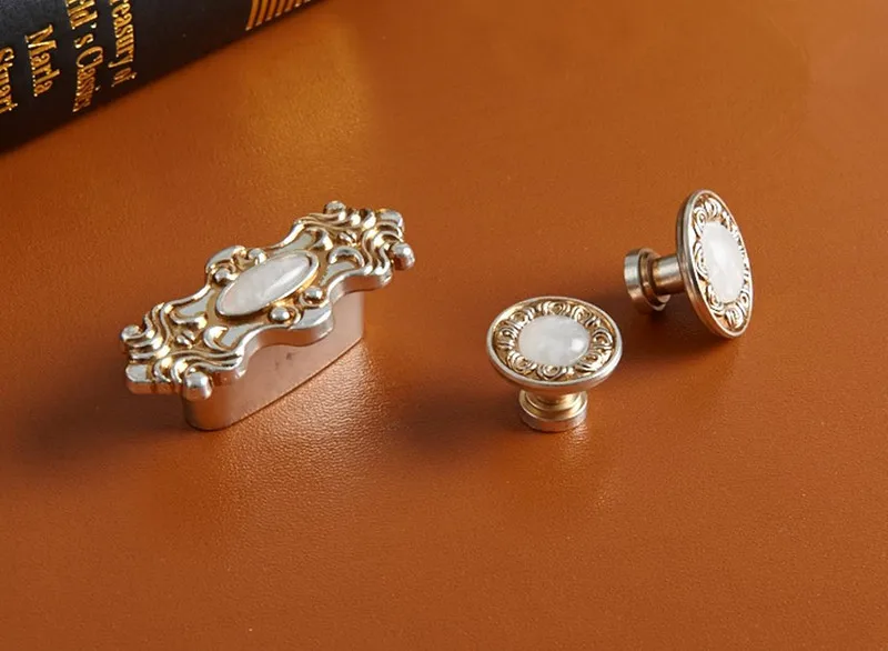 Ручка для ящика серебристого и белого цвета 4 стиля|decorative cabinet hardware|cabinet hardwaredrawer pull