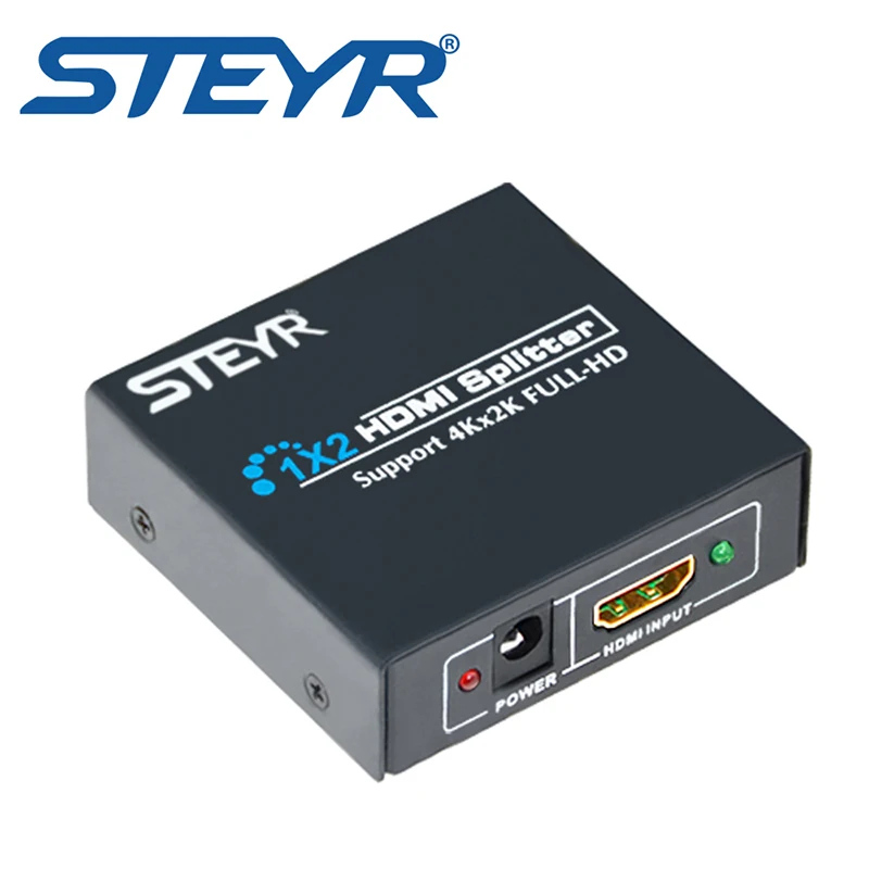 Сплиттер HDMI Ultra HD 4K STEYR 1x2 сплиттер 2 порта распределитель сигнала Divisor 1 4 в Out sup порт