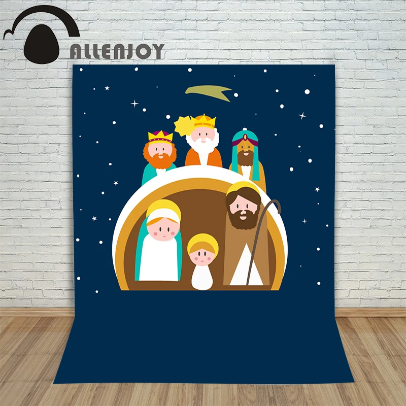 Allenjoy фоны для фотосъемки зима Иисус Рождество сцена ребенок фотосессия цифровая